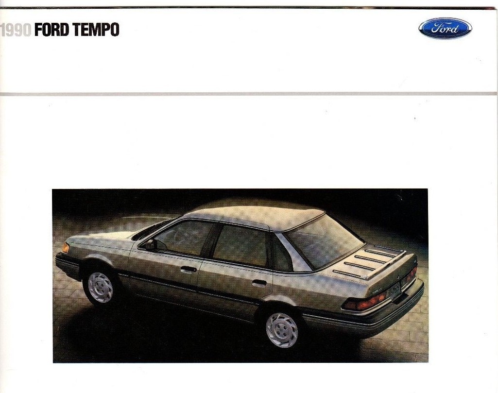Big 1990 Ford TEMPO Brochure / Catalog / Pamphlet: LX,AWD,GL,GLS