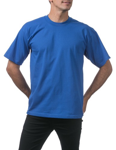 Pro Club Men's Heavyweight Cotton Short Sleeve Crew Neck T-Shirt - 25 Colors - Picture 100 of 127