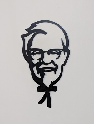 KFC Kentucky Fried Chicken Colonel Sanders Line Wall Display Art 3d Print