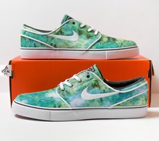 nike sb janoski qs turbo green tie dye skate shoes