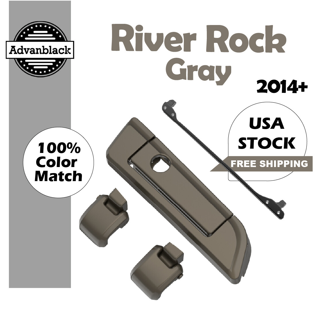 River Rock Gray Hinges Latch For Advanblack Harley Razor Chopped King ...