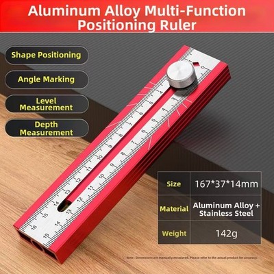 Adjustable Positioning Protractor for Wood and Drywall with Secure Lock Design