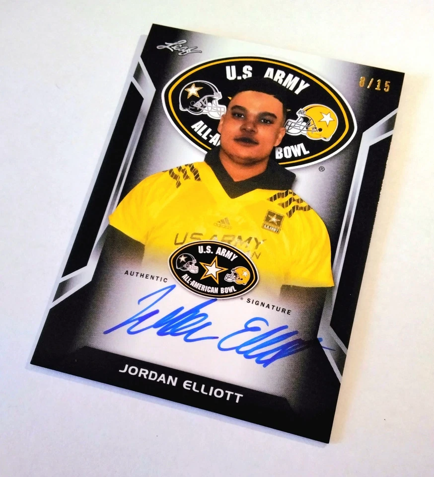 RC AUTO SSP/15 * JORDAN ELLIOTT 2016 Leaf U.S. Army All American Bowl, Elite/799 - Image 2 of 4