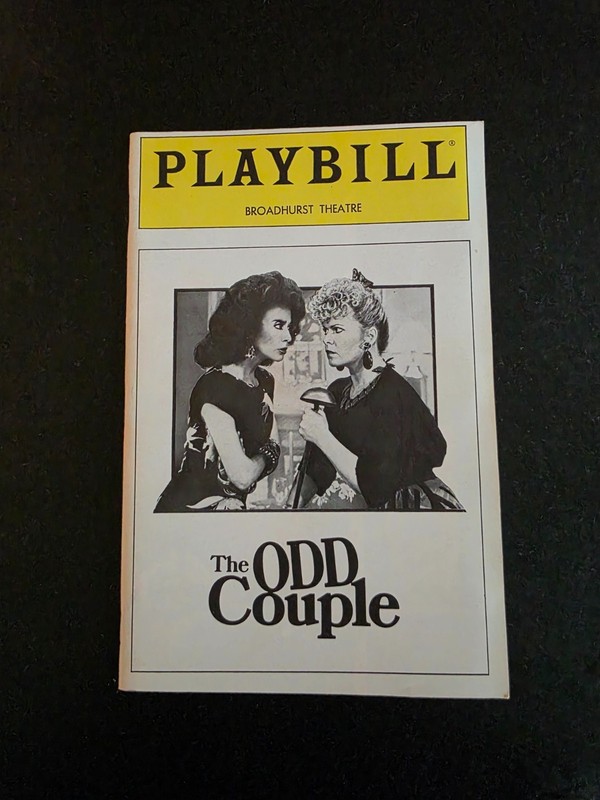 The Odd Couple Playbill w/Rita Moreno & Sally Struthers July 1985