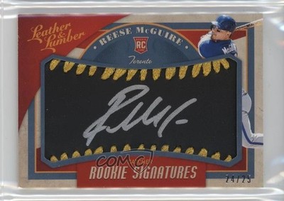 2019 Panini Leather & Lumber 24/25 Reese McGuire #150 Auto RC 1t82