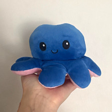 Reversible Octopus Plush Soft Toy Blue & Pink Small 15-35cm Plush
