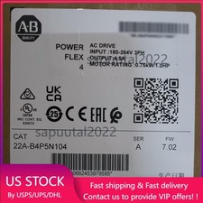 Allen-Bradley 22A-B4P5N104 Sealed PowerFlex 4 240V 3P 1HP AC Drive US Free Tax
