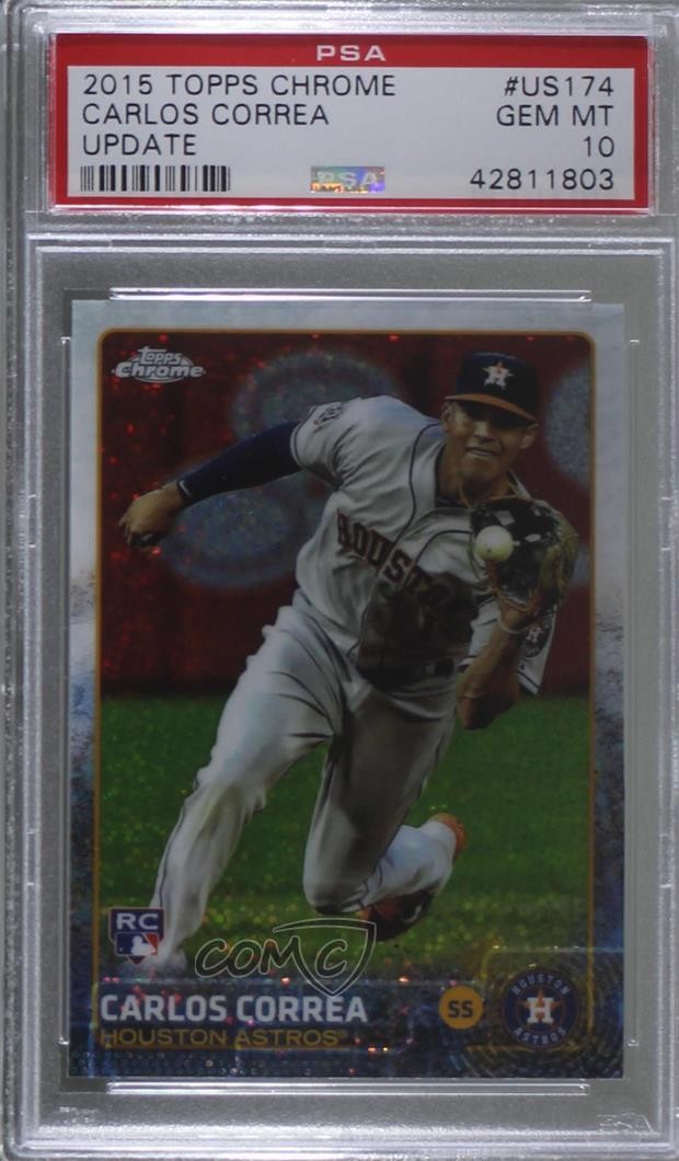 2015 Topps Chrome Update Mega Box Carlos Correa #US174 PSA 10 GEM MT v9t