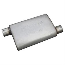 2 Pypes Mufflers Violator Series Stainless 3.0 Offset Inlet3.0 Offset Out