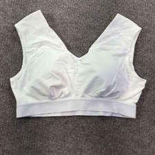 Tommie Copper Sports Bra Womens XL White Shoulder Support Copper Zinc Infused