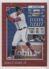 2019 Panini Chronicles Contenders Optic Ruby Wave Prizm /199 Ronald Acuna Jr qf6