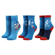 Sonic The Hedgehog Kids Crew Socks 3-Pack 