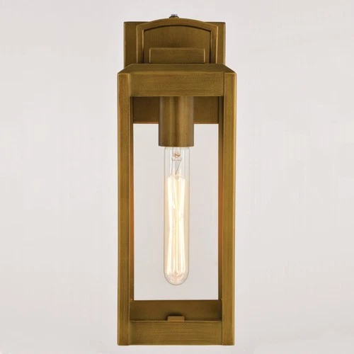 Vaxcel Lighting T0566 Kinzie 14" Tall Outdoor Wall Sconce - Brass - Picture 5 of 12