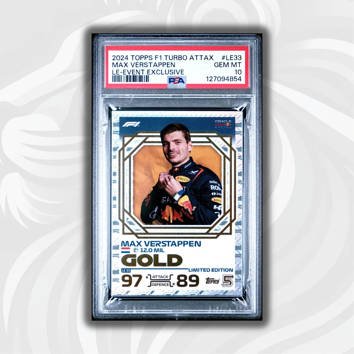 PSA 10 - Max Verstappen #LE33 - 2024 Topps Turbo Attax F1 - Gold