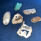 Vintage Sliced Agate Turquoise Jasper For Pendants Parts  Old Jeweler’s Estate — photo 1