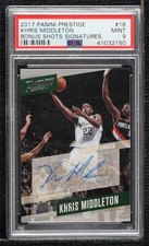 2017 Panini Prestige Bonus Shots Signatures Khris Middleton PSA 9 MINT Auto r4i