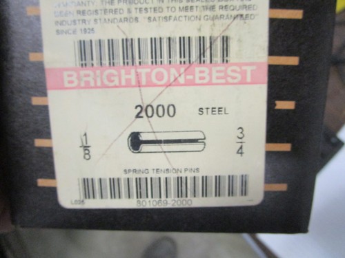 150  Brighton-Best  1/8" X 3/4" Carbon Steel Spring Tension Roll Pins - Picture 3 of 3