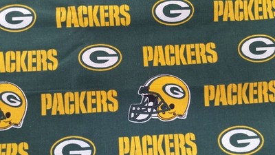Greenbay Packers New cotton fabric off the bolt. 60'' wide X 3yds.27'' lot F-006