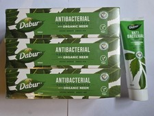 6 X 100ml DABUR HERBAL NEEM   TOOTHPASTE  WITH ORGANIC NEEM Antibacterial Vegan 42.48 per litre