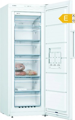 Gefrierschrank NoFrost 200L weiß EEK E leise 39dB BigBox 161x60x65cm Serie4