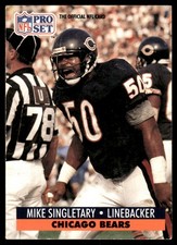 Mike Singletary 1991 Pro Set #458 Bears NFL READ FREE SHIPPING AutographDen