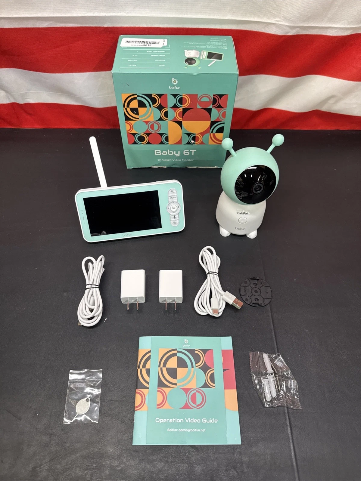 BOIFUN 5" Baby6T Baby Monitor, 2K WiFi Baby Camera Via Screen & App Control