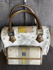 Mcm Lion Princess White Satchel With Matching...