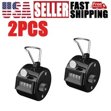 2PCS 4 Digit Number Dual Clicker Golf Hand Tally Counter Handy Convenient New