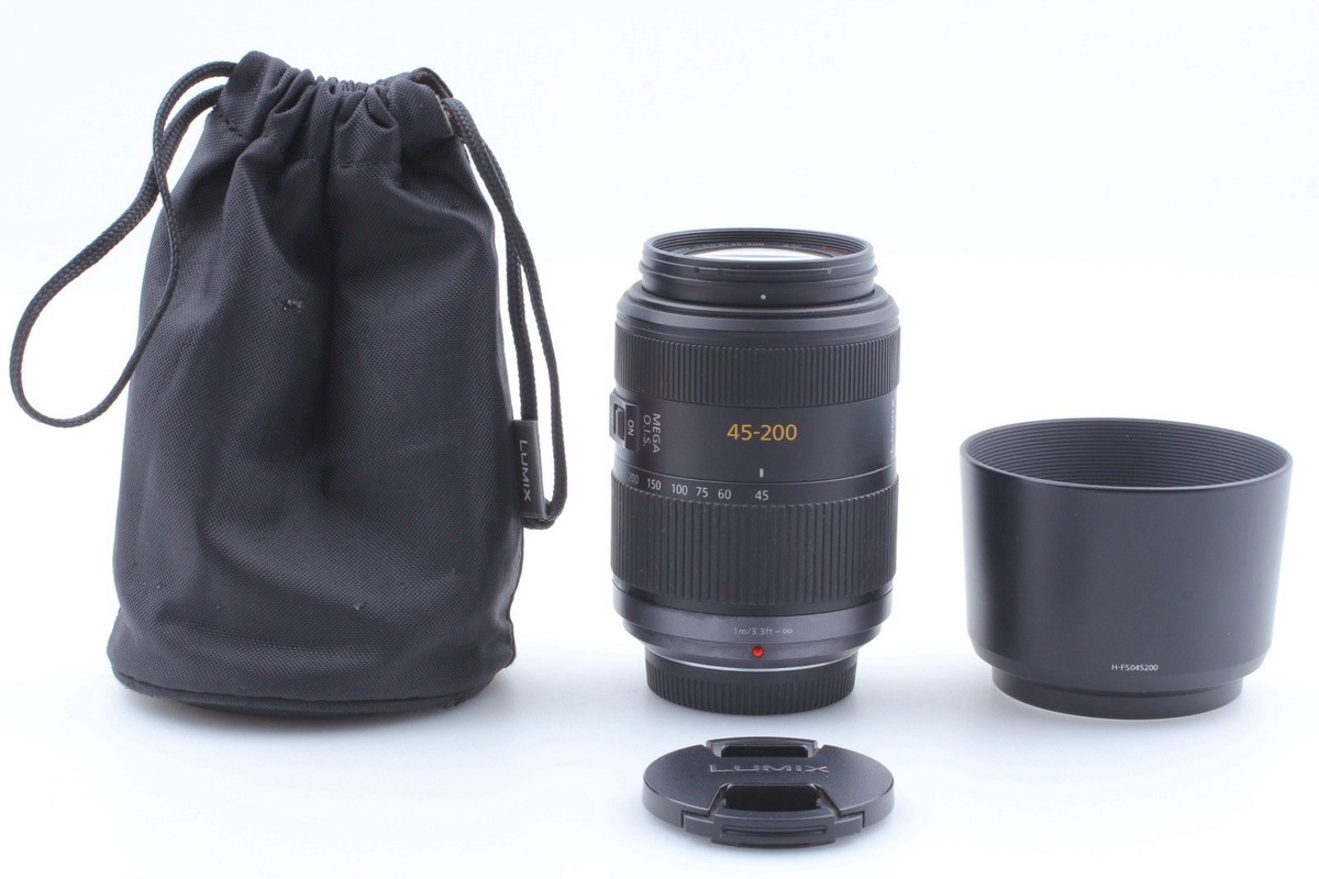 【箱付き】Panasonic LUMIX G VARIO 45-200mm 🎦【 Exc+5 】Panasonic LUMIX G VARIO 45-200mm f/4-5.6 MEGA O.I.S.