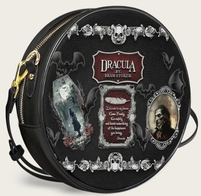 ''The Dracula'' Circle Crossbody Bag Vegan Leather New Horror Halloween  