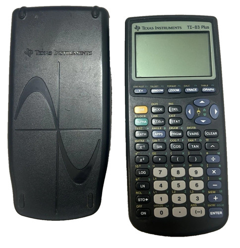 Texas Instruments TI-83 Plus Graphing Calculator w Cover Tested Working