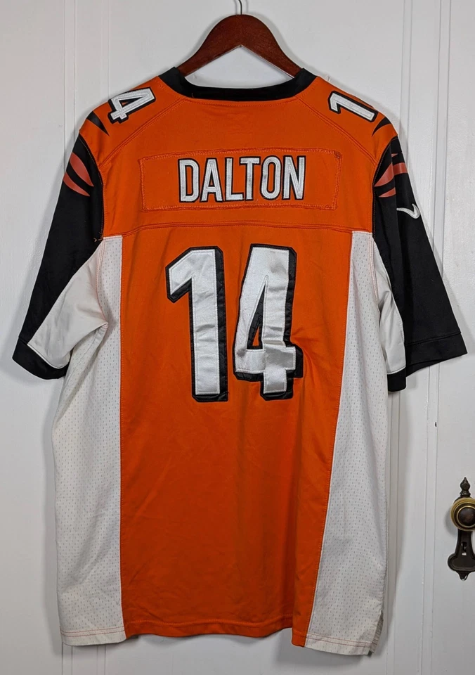 Camiseta deportiva Nike On Field para hombre grande de los Cincinnati Bengals NFL Andy Dalton #14 COSIDA Foto 2 de 4