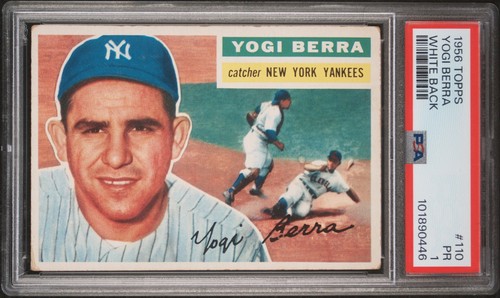 Yogi Berra [White Back] #110 1956 Topps card