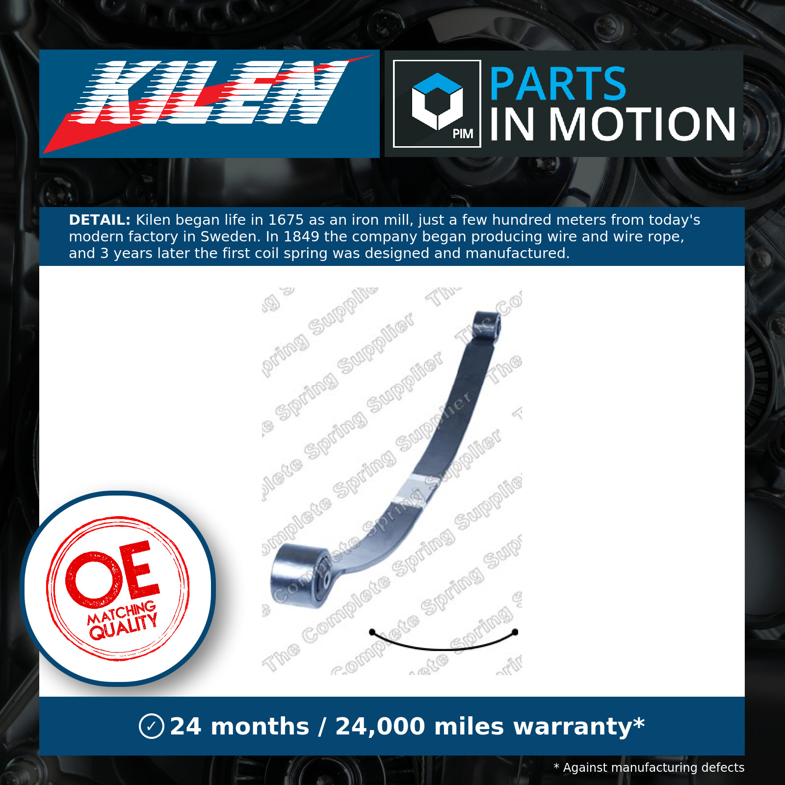 Leaf Spring fits FORD TRANSIT 2.2D Rear 2006 on Suspension Kilen FK315560AC New