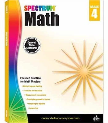 Spectrum 4th Grade Math Workbooks, Multiplication, - Paperback - Acceptable n