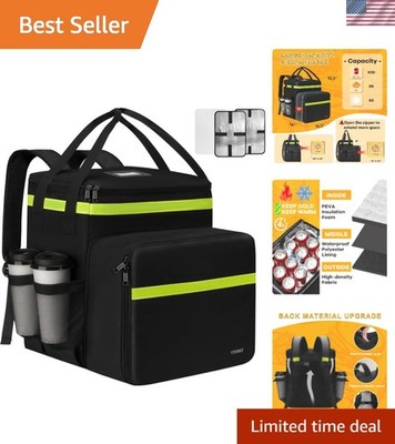 Food Delivery Backpack with 7 Cup Holders, XX-Large Expandable Delivery Bag f...