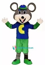 Adult Chuck E.Cheese Mascot Costume Suits Cartoon Character Halloween Party