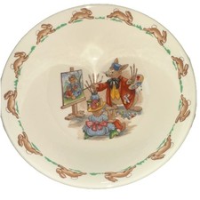 Vintage Bunnykins Royal Doulton Plate  Bowl China Easter England