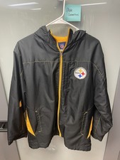 Pittsburgh Steelers Reebok NFL on Field Boys Youth Game Jacket Size L