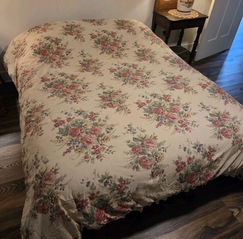 Chaps Ralph Lauren FULL Reversible Comforter Wainscott Floral + Plaid