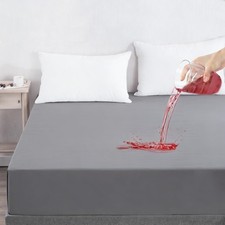 Soft and Breathable Twin Size Waterproof Mattress Protector, Fitting 6-16 Inc...