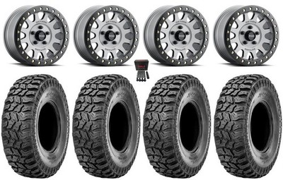 Method 401 Beadlock 15'' Wheels Ti 33'' Ridge Saw 2.0 Tires RZR Turbo R & Pro R