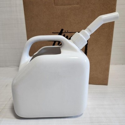 Rare STUSSY Gas Can Vase - White Ceramic - Decorative Collectible