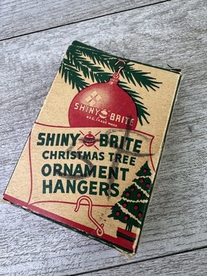 Vintage Shiny Brite Christmas Tree Ornament Hangers Original Box Max Eckardt USA
