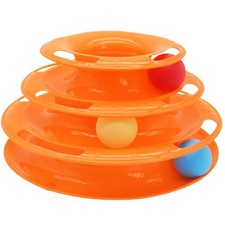 Pet Cat Crazy Ball Disk Interactive Toys Amusement Plate Trilaminar Funny Toy
