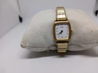 Seiko Watch Women 18mm White Dial Gold Tone Rectangle 1N00-5K29 New Battery