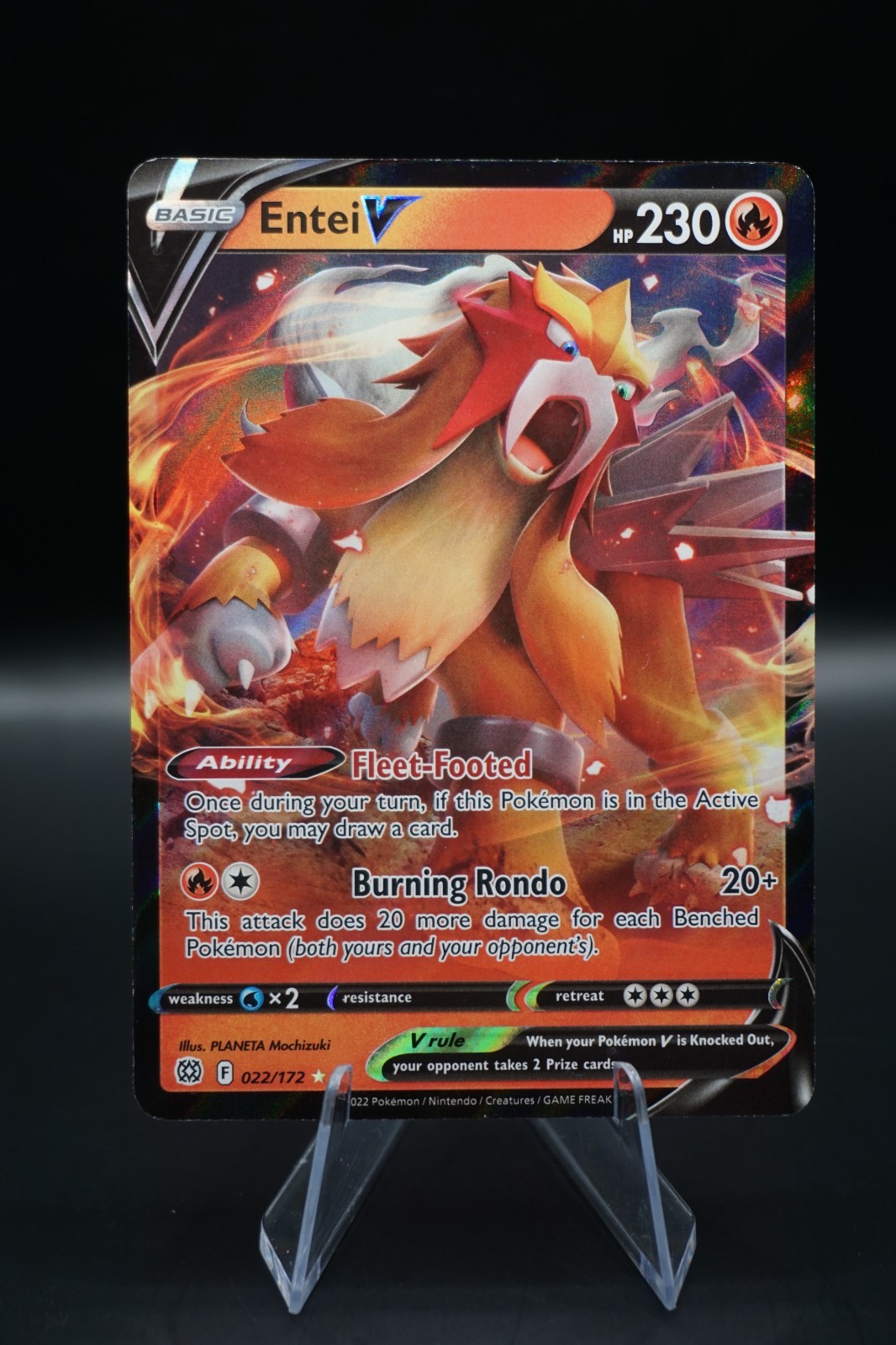Entei V - SWSH09: Brilliant Stars-Pokemon NM