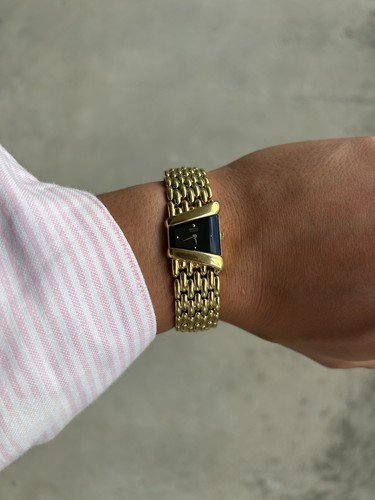 RARE Vintage Seiko Rivoli Aysymmetrical Half Moon Womens Gold Tone ...