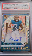 24 NFL PANINI DONRUSS ELITE SERIES ROOKIES AUTO  74/99 BRIAN THOMAS JR PSA 10