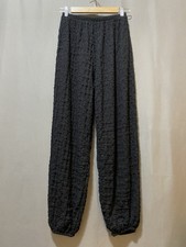 NWOT ZARA Women Elastic Waist High-Rise Crinkle Cuff Balloon Pants Size S Black